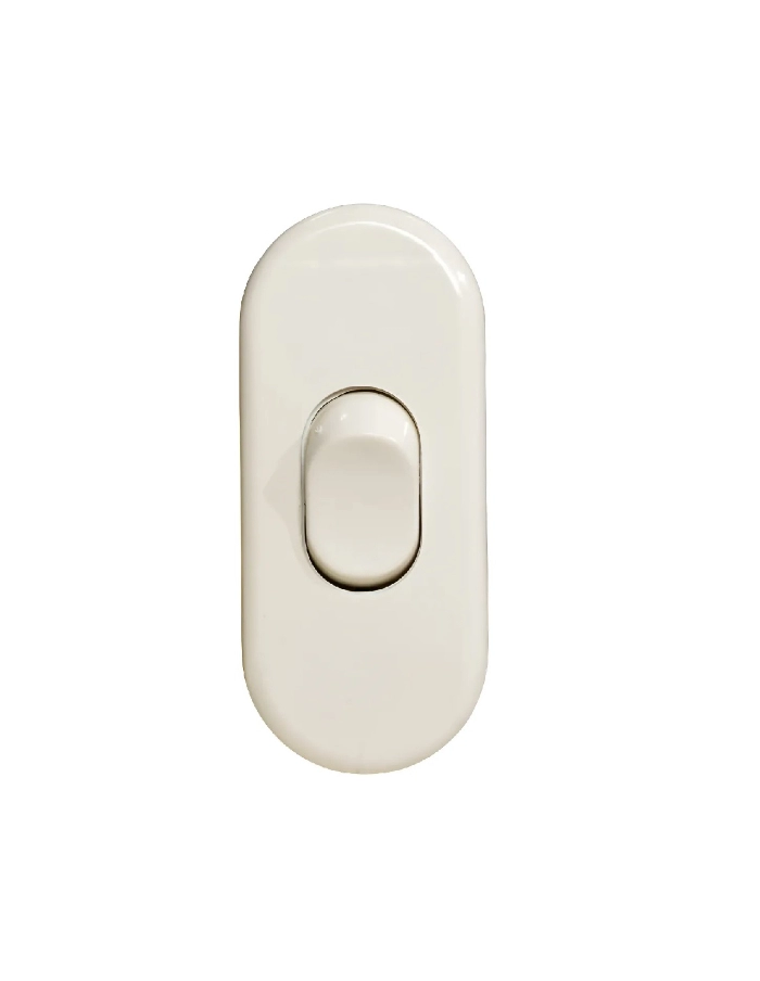 Tecla velador ovalada 2A RICHI blanca bornes a morseta